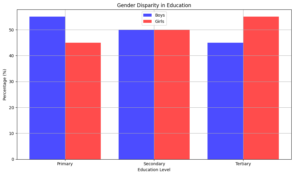 gender disparity in education visual 